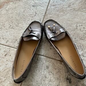 TALBOTS Easton Grommet Moccasin - PEWTER